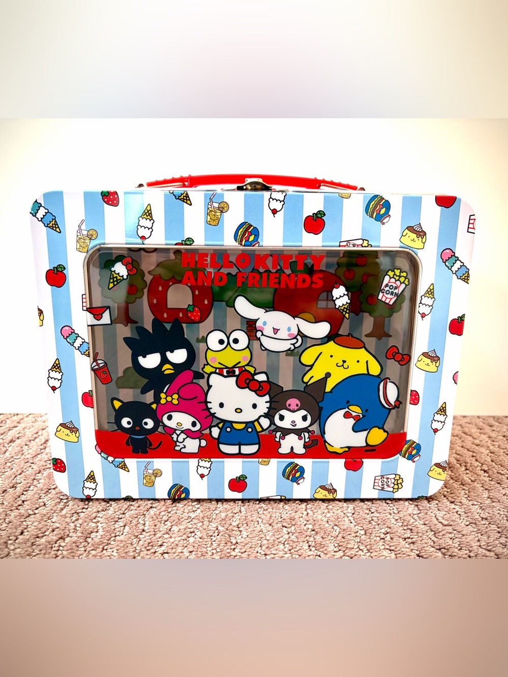 Sanrio Hello Kitty and Friends Colorful Character Tin Lunchbox / Storage Case